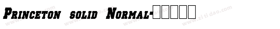 Princeton solid Normal字体转换